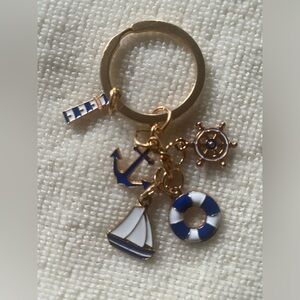 Nautical Keychain Charm Set - Blue & White